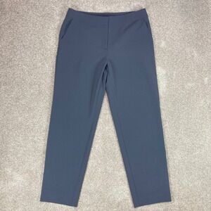 St John Womens Pants Size 10 Pewter Gray Luxury Designer Side Slash Pockets